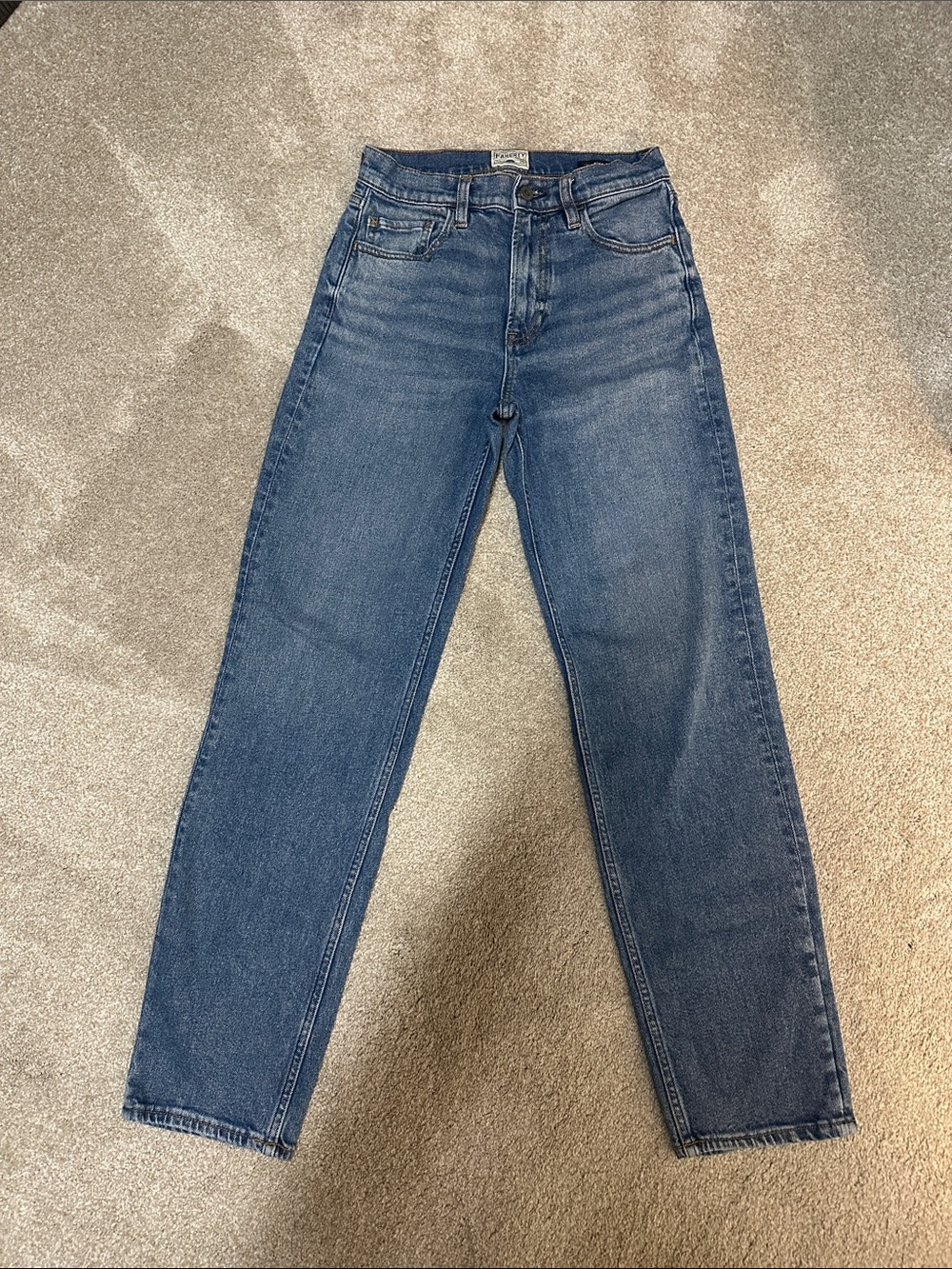 Faherty Women's Medium Blue Straight-Leg Jeans